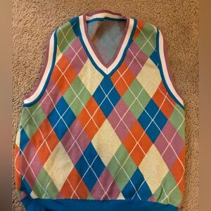 Amazon Multicolor Argyle Women's V-Neck Sweater